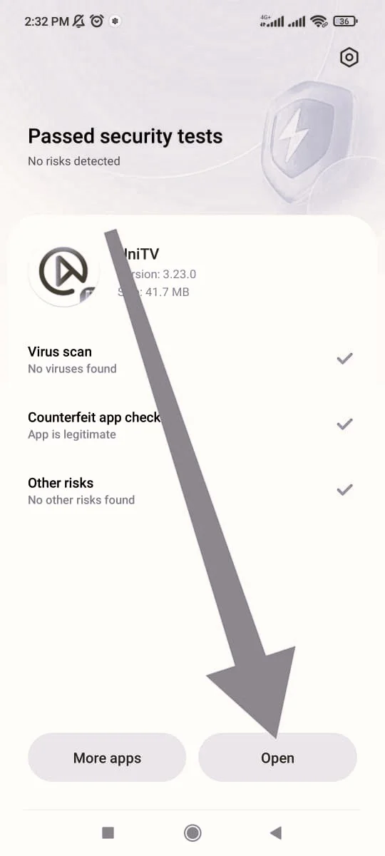 Passo 4: Executar o UniTV