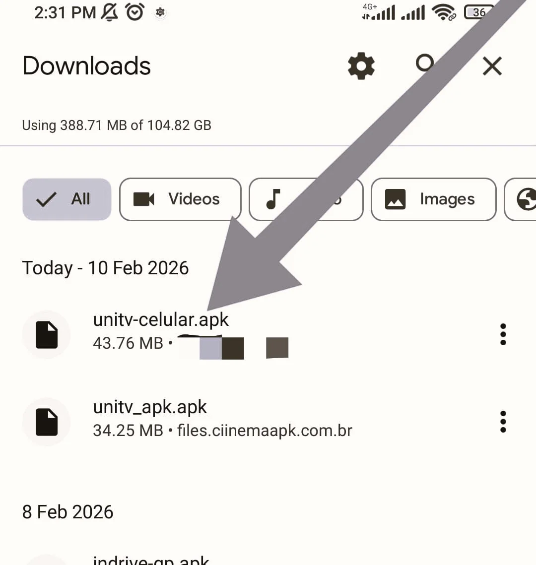 Passo 2: Localizar o arquivo baixado